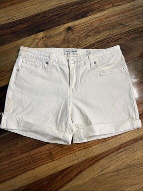 Lucky Brand Women's White Rolled-Hem Denim Shorts